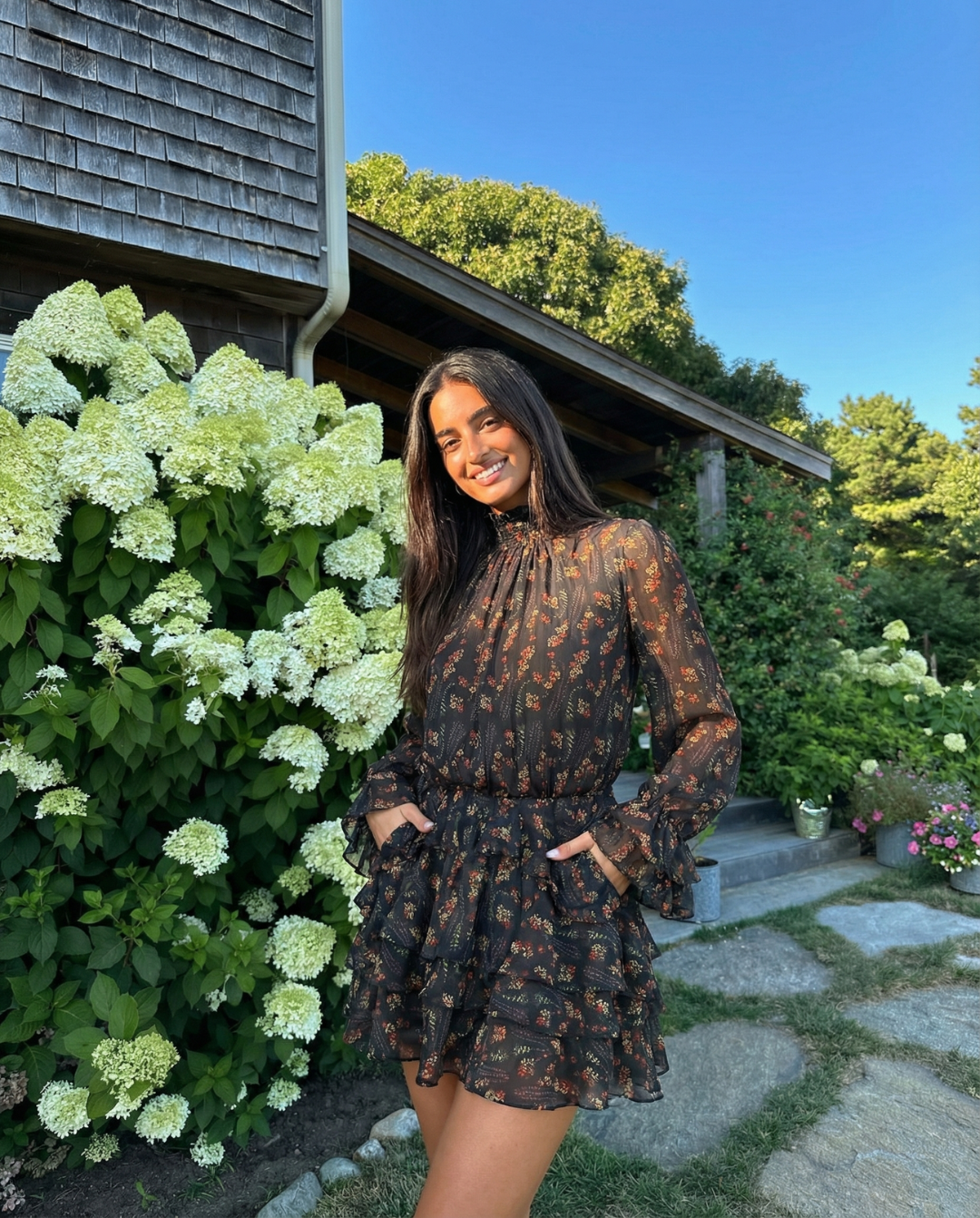 Floral Tiered Ruffle Mini Dress for Women
