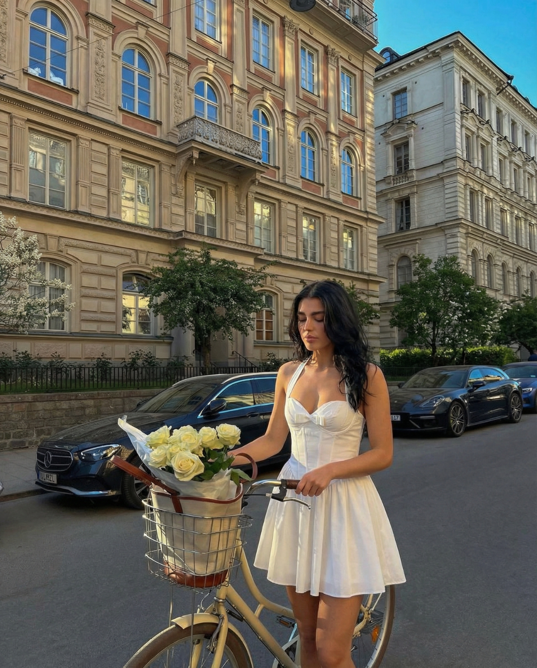 Flared Halter Mini Dress with Corset Bodice for Women