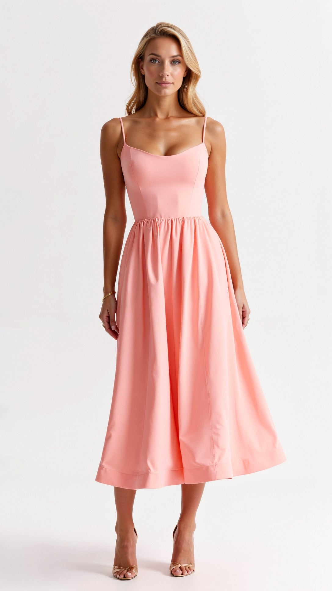 Camisole Wedding Guest Midi Dress for Women