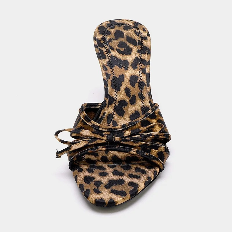 Open Toe Kitten Heels Mule Sandals for Women