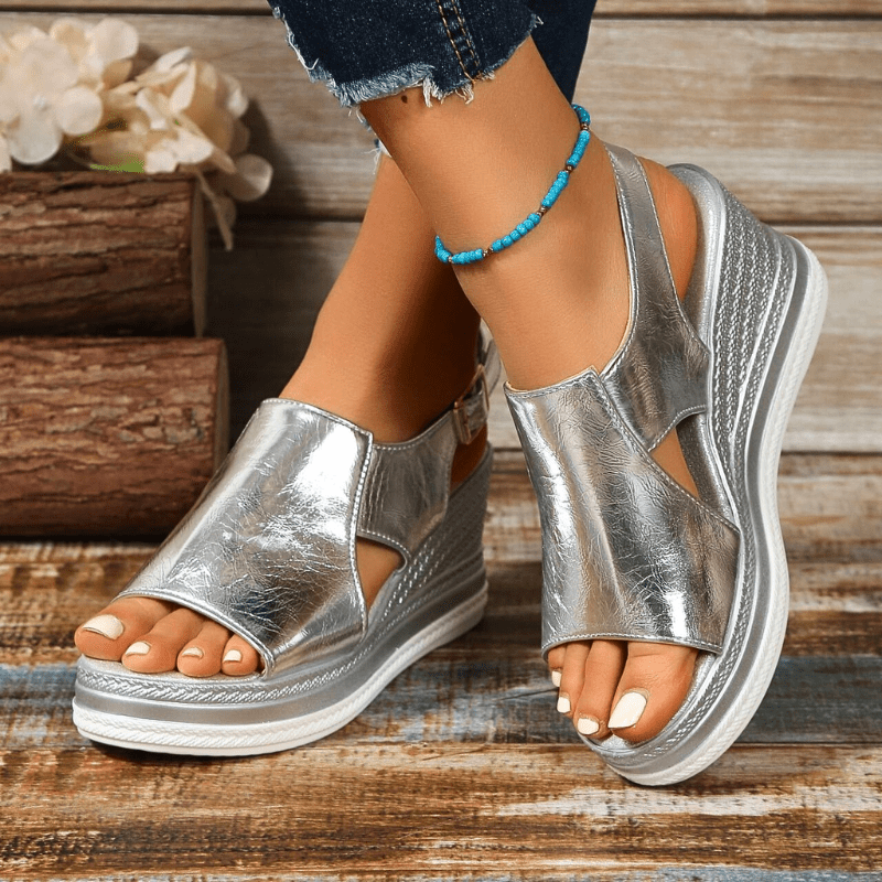 Slingback Platform Wedge Sandals for Women