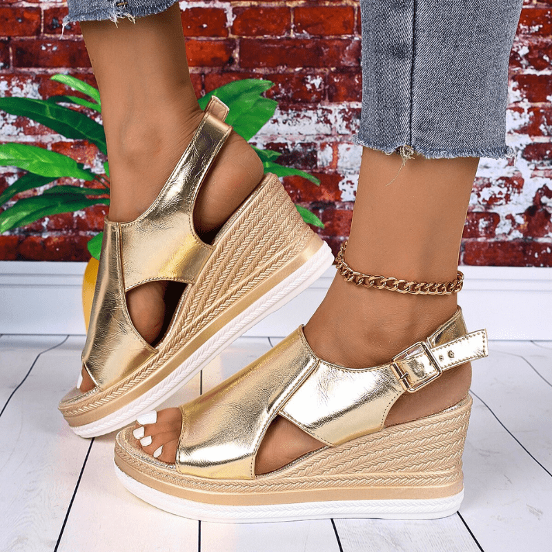 Slingback Platform Wedge Sandals for Women