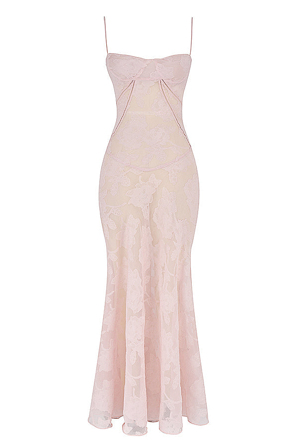 Lace-Up Wedding Guest Maxi Dress for Women