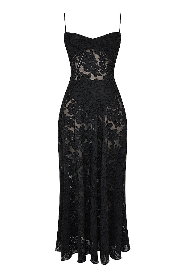 Lace-Up Wedding Guest Maxi Dress for Women