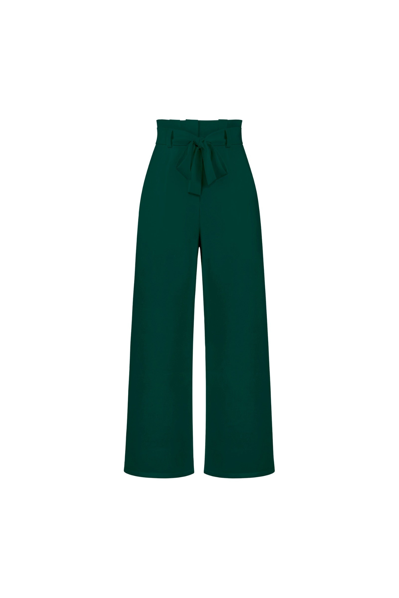 Wide Leg Belted Linen Trousers for Women