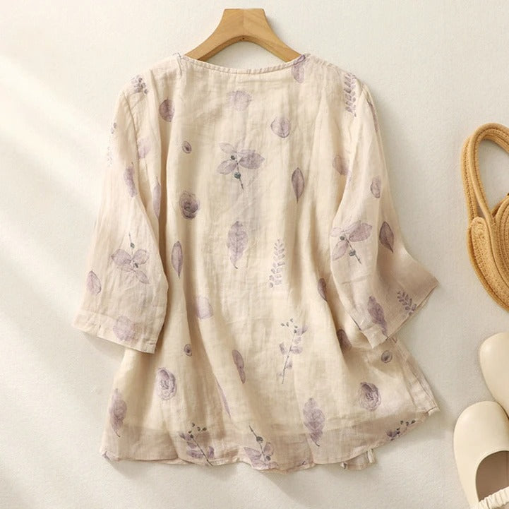 Floral Relaxed Blouse for Women