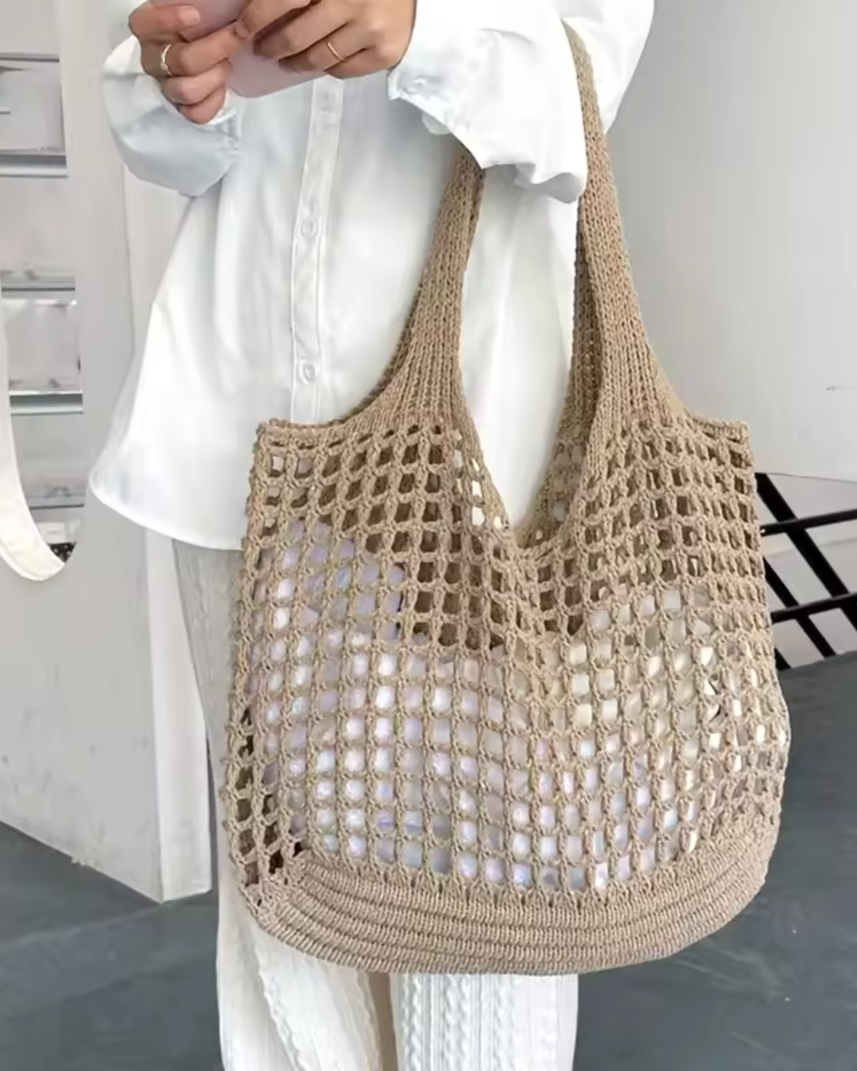 Everyday Crochet Tote Bag for Women