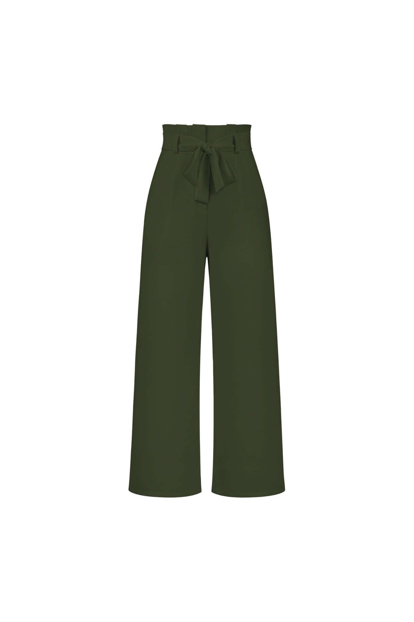 Wide Leg Belted Linen Trousers for Women
