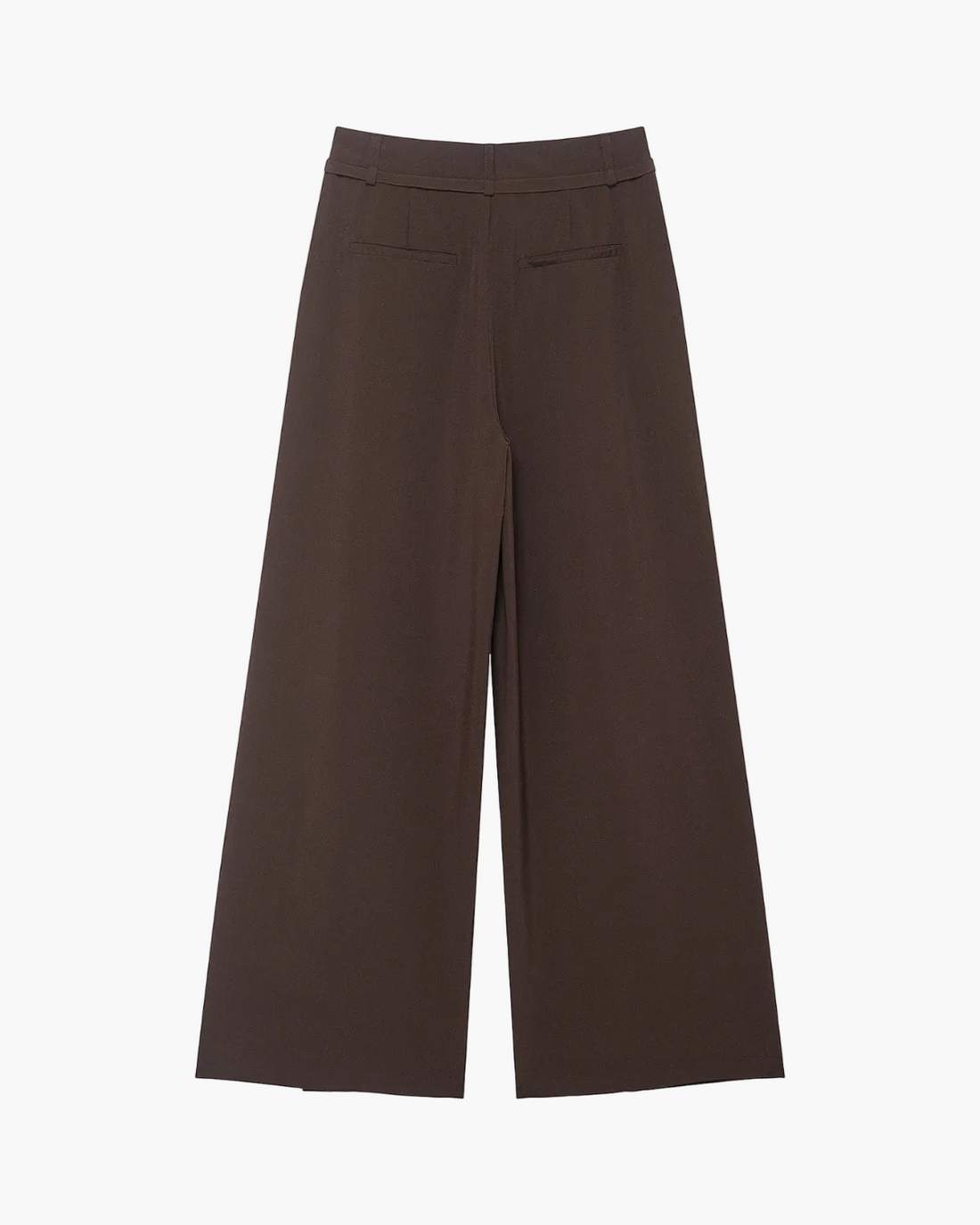 Mid Waist Pleated Wide Leg Pants for Women
