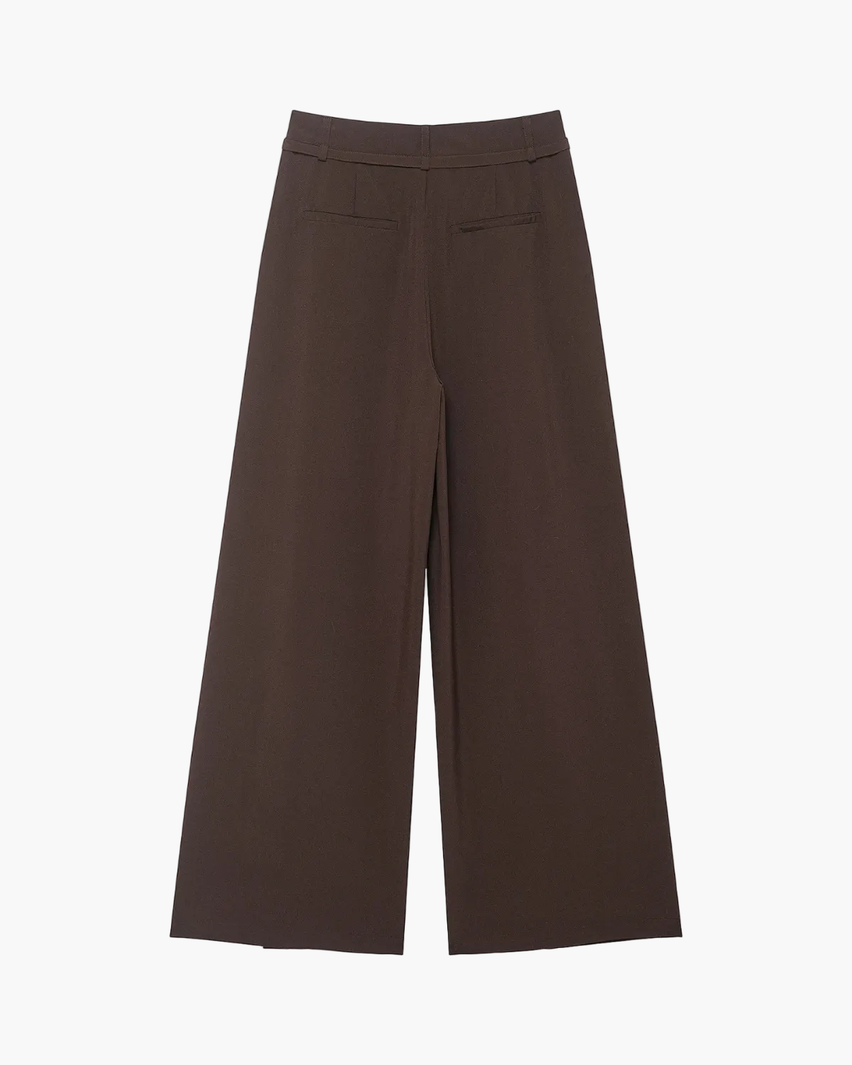 Mid Waist Pleated Wide Leg Pants for Women