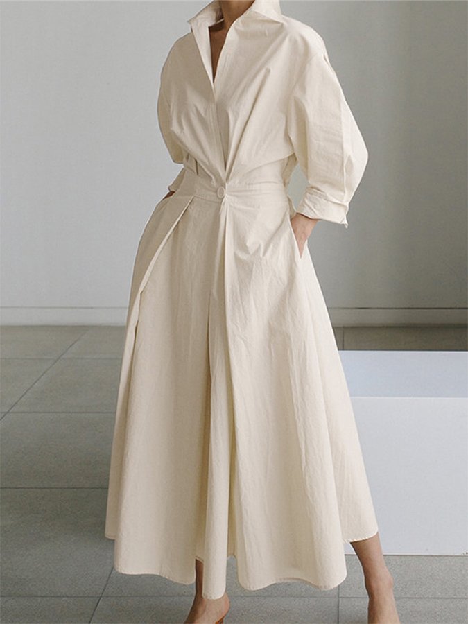 Wrap Shirt Maxi Dress Wedding Guest for Women