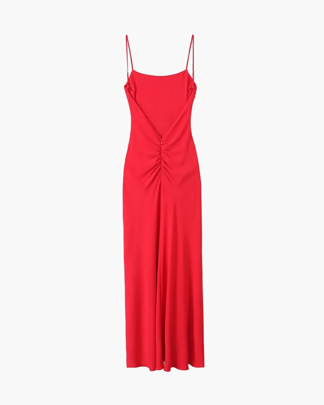 Satin Backless Dress with Thin Straps for Women