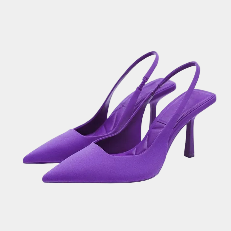 Kitten Heel Slingbacks with Pointed Toe for Women