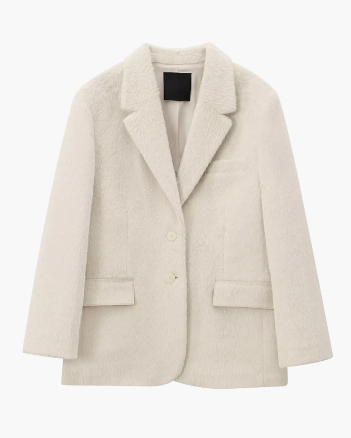 Faux Fur Oversized Blazer with Flap Pockets for Women