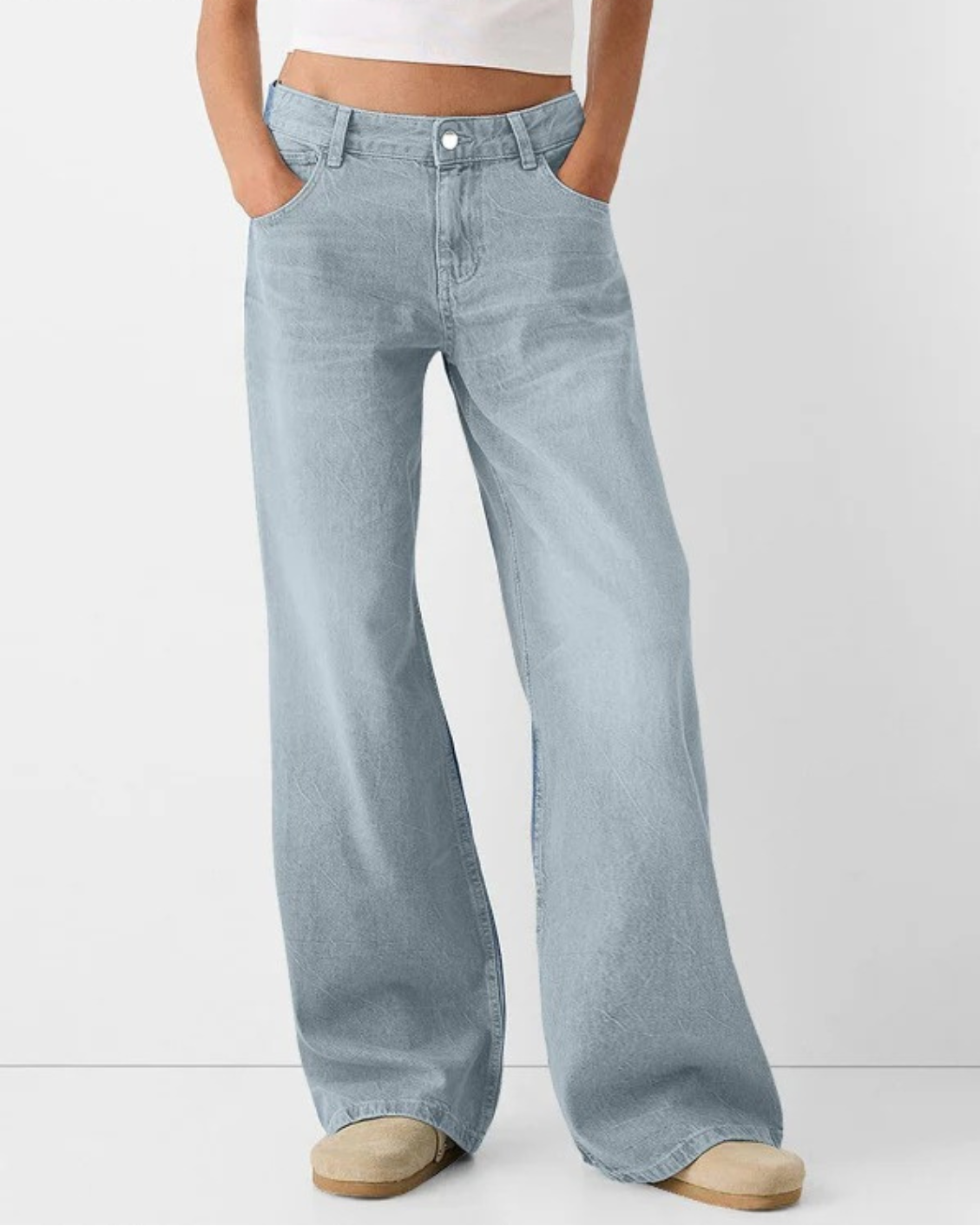 Straight Leg Loose Denim Pants for Women