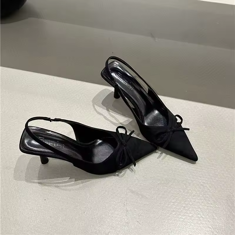 Elegant Pointed Toe Kitten Heels Slingback for Women