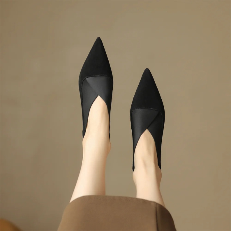 Pointed Toe Kitten Heels Ankle Boots for Women
