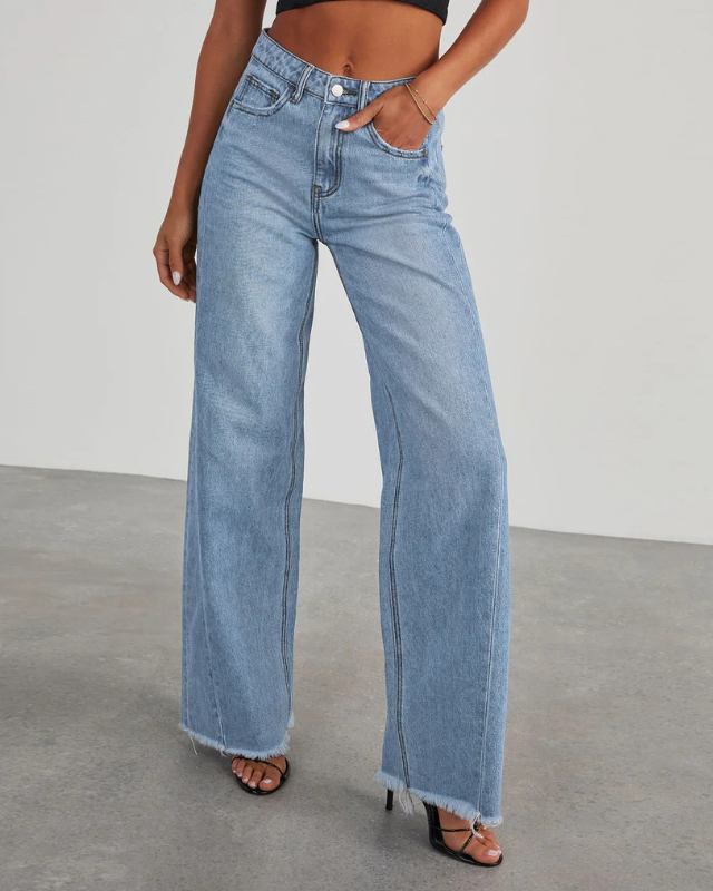 High Rise Straight Leg Jeans for Women
