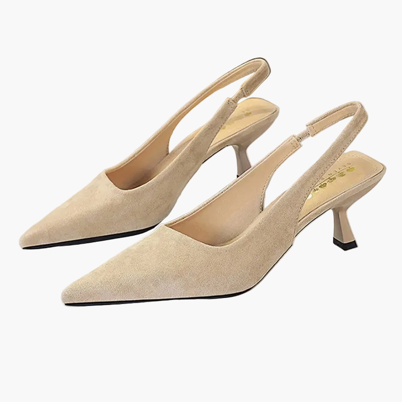 Pointed Toe Kitten Heels Slingback for Women