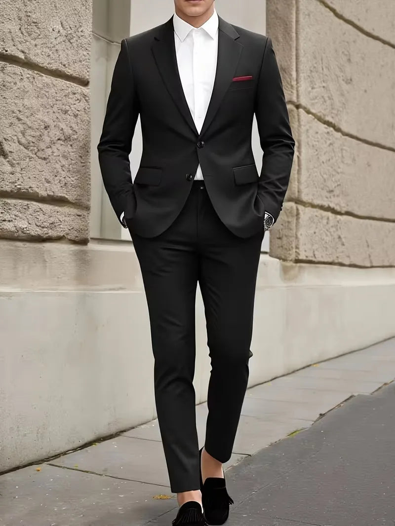 Slim Fit Suit Set for Men
