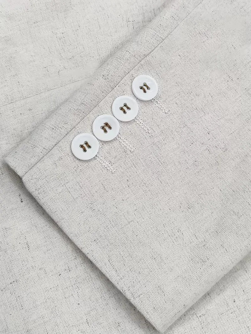 Linen Slim Fit Suit Set for Men