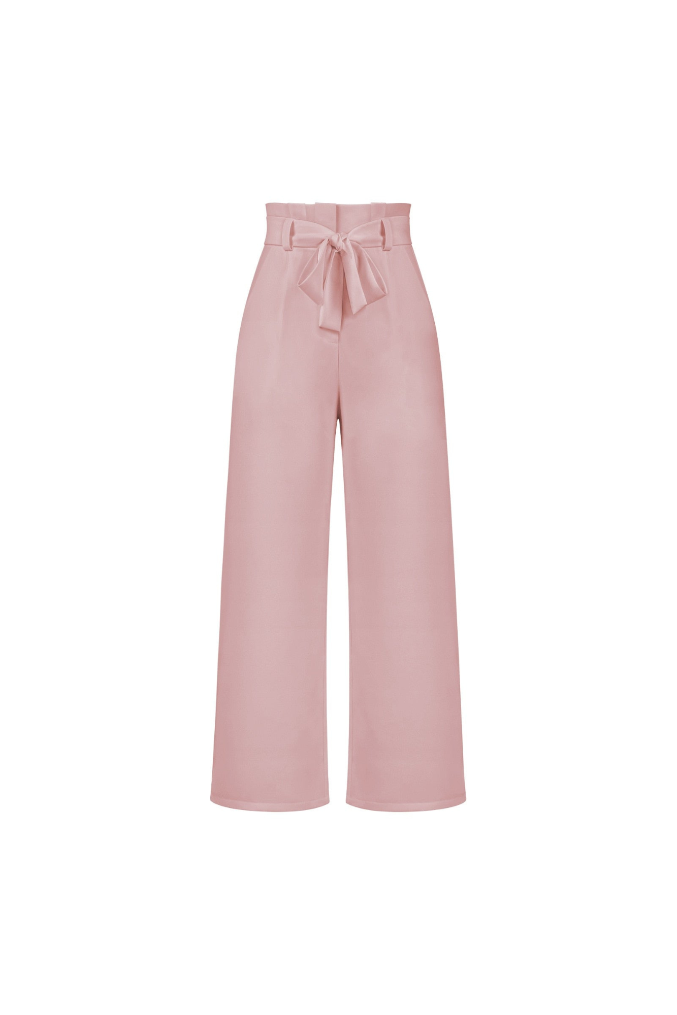 Wide Leg Belted Linen Trousers for Women
