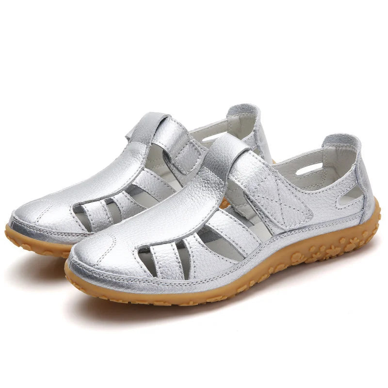 Closed Toe Sandals with Cutouts for Women
