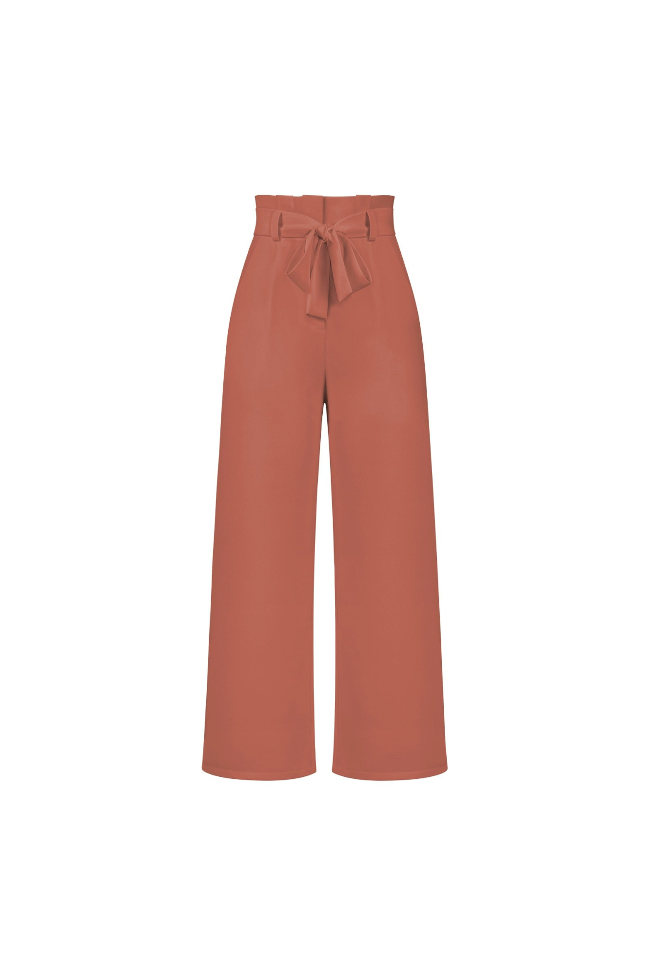 Wide Leg Belted Linen Trousers for Women
