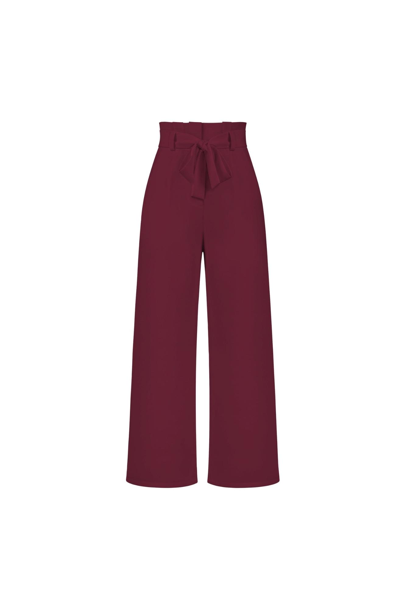 Wide Leg Belted Linen Trousers for Women
