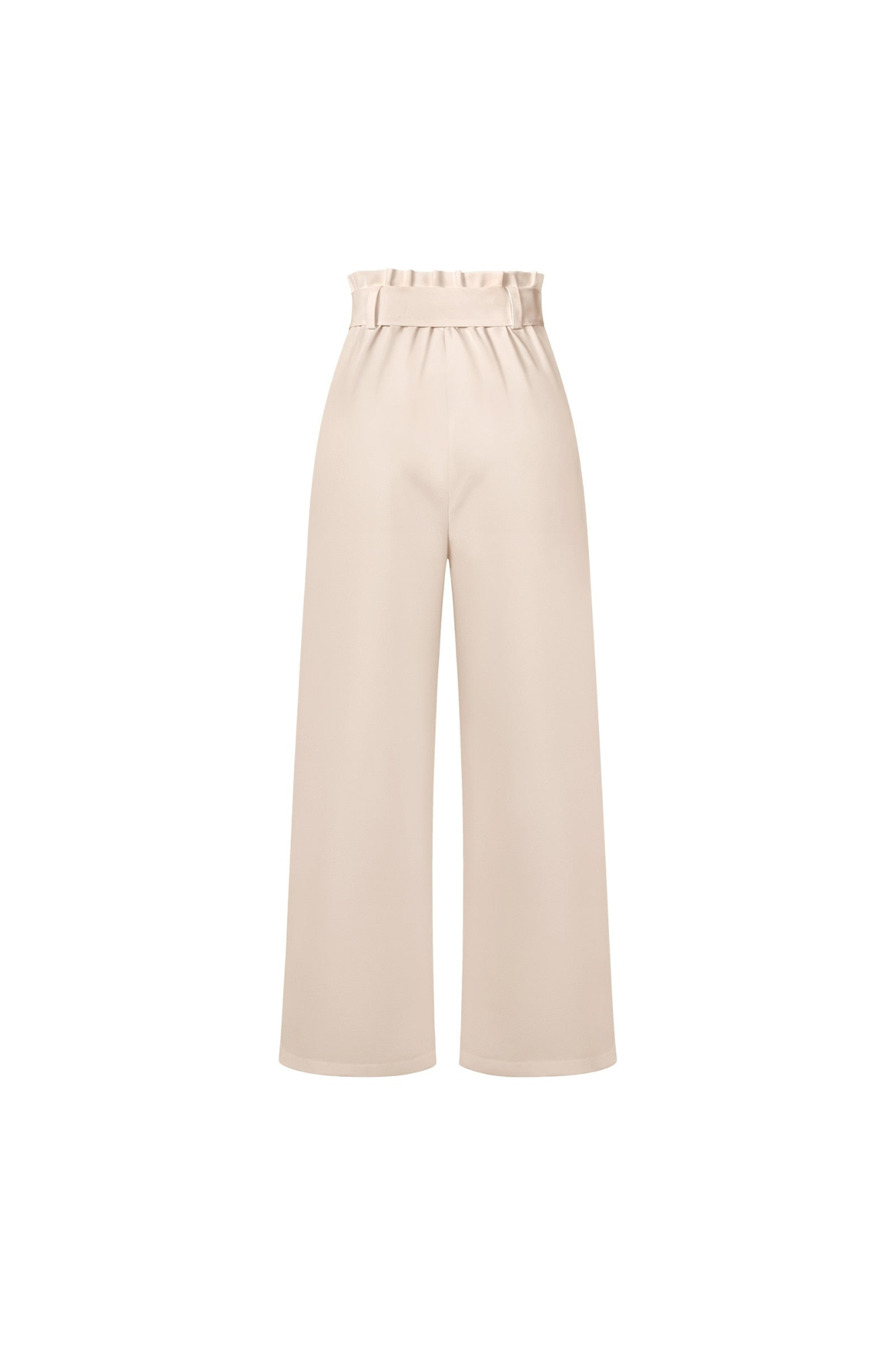 Wide Leg Belted Linen Trousers for Women