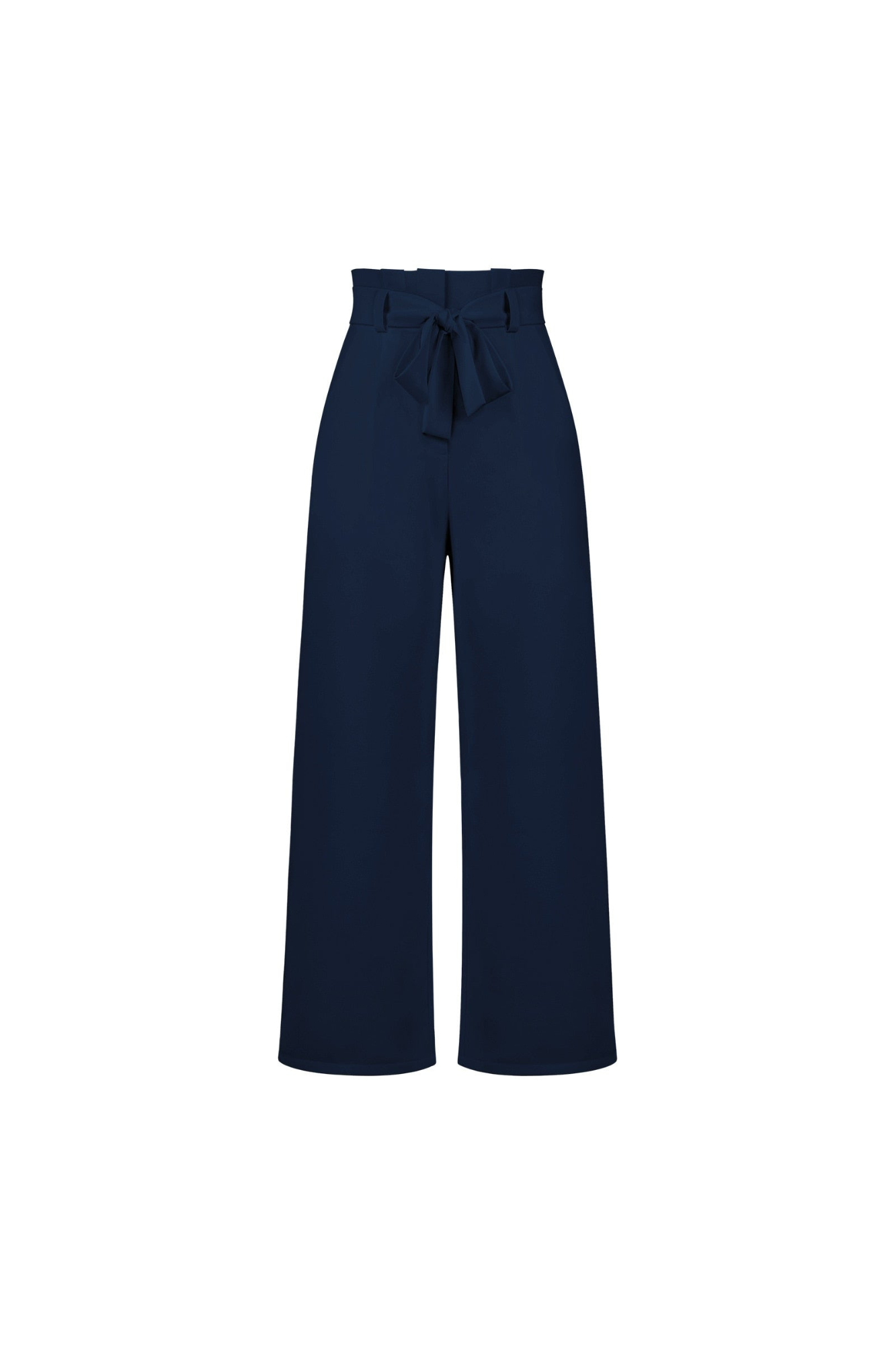 Wide Leg Belted Linen Trousers for Women