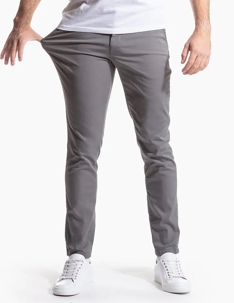 Slim Fit Stretch Chinos for Men