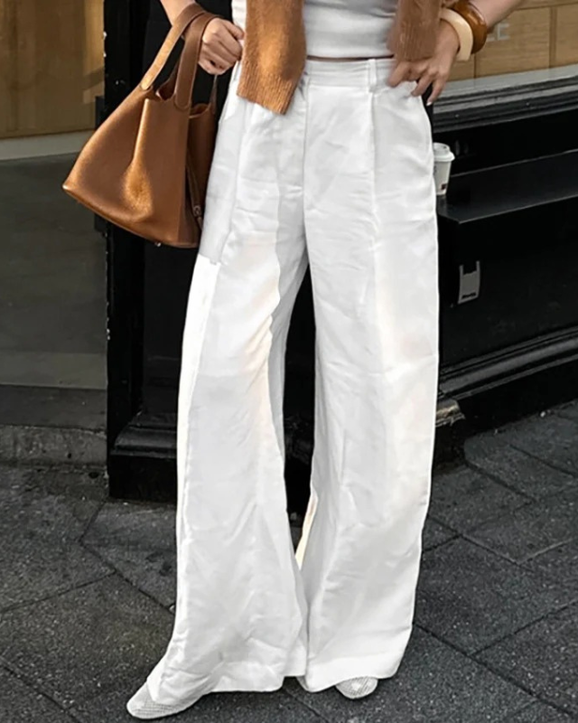 High Waisted Loose Fit Straight Leg Pants for Women