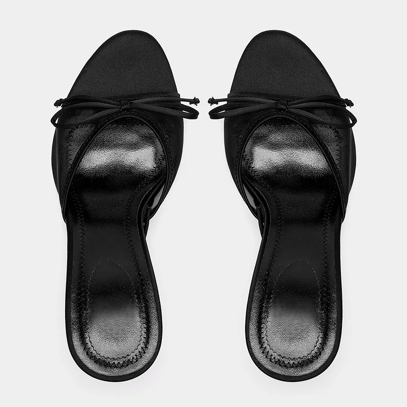 Open Toe Kitten Heels Mule Sandals for Women