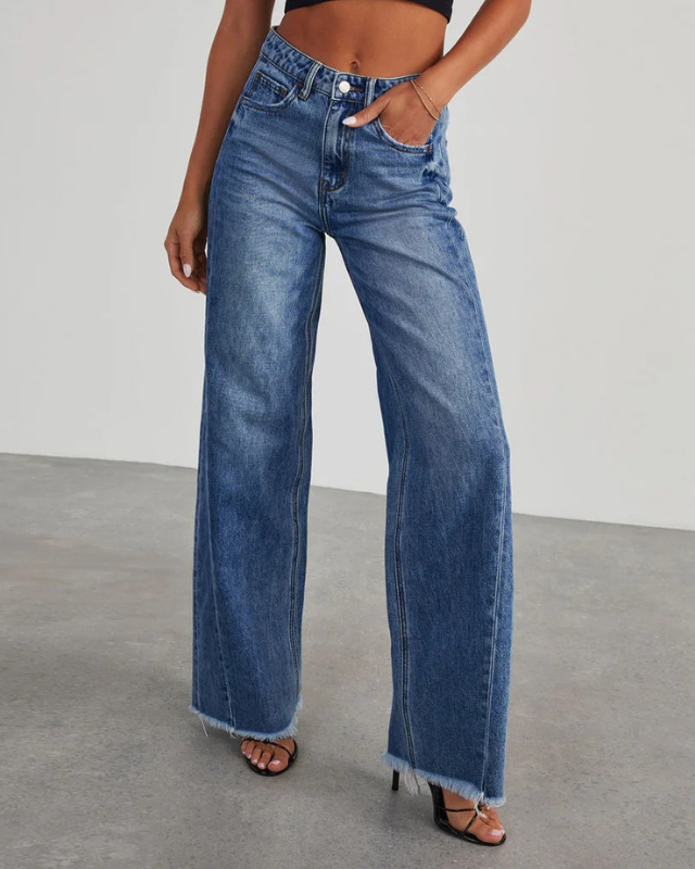 High Rise Straight Leg Jeans for Women