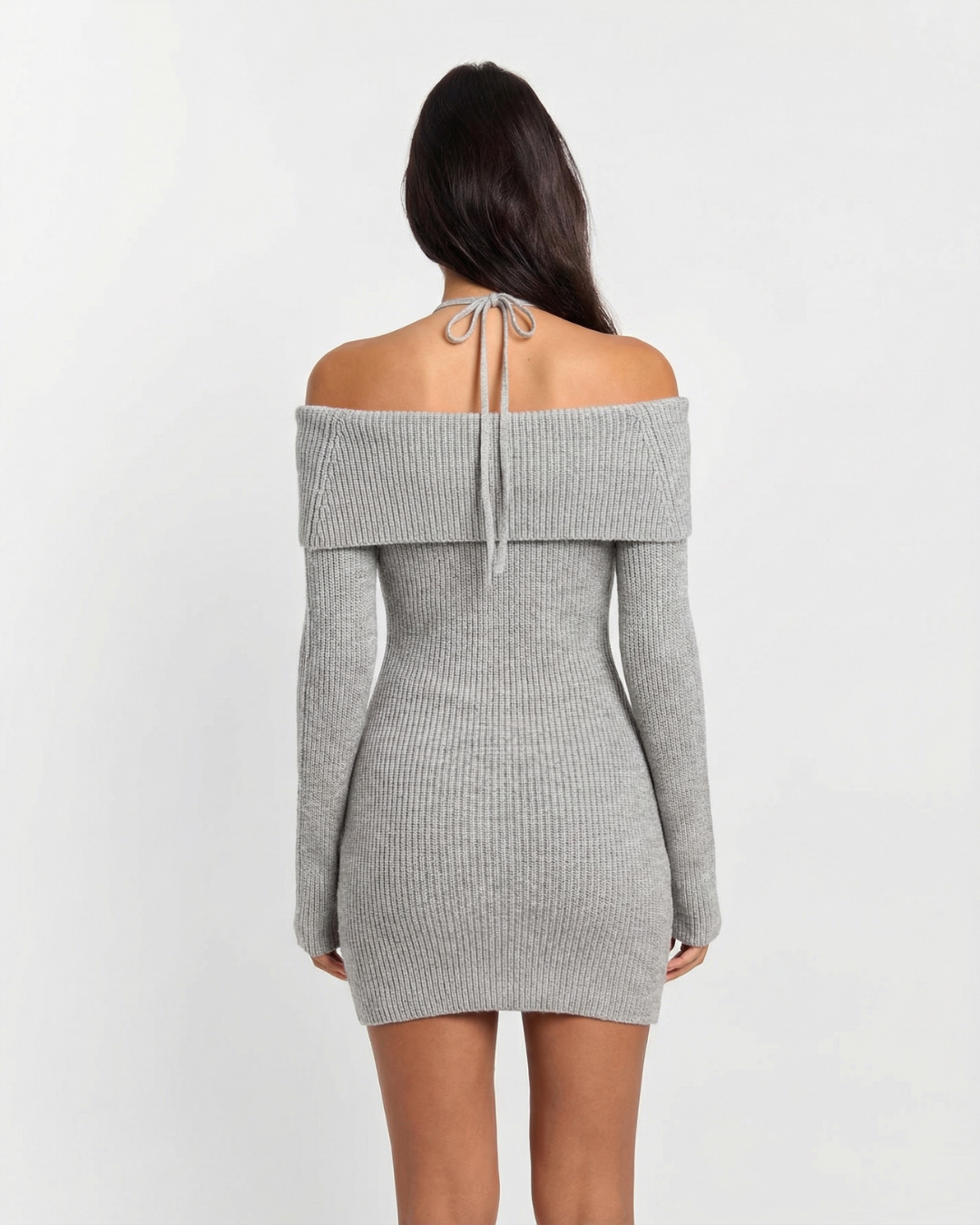 Off Shoulder Ribbed Mini Dress for Women