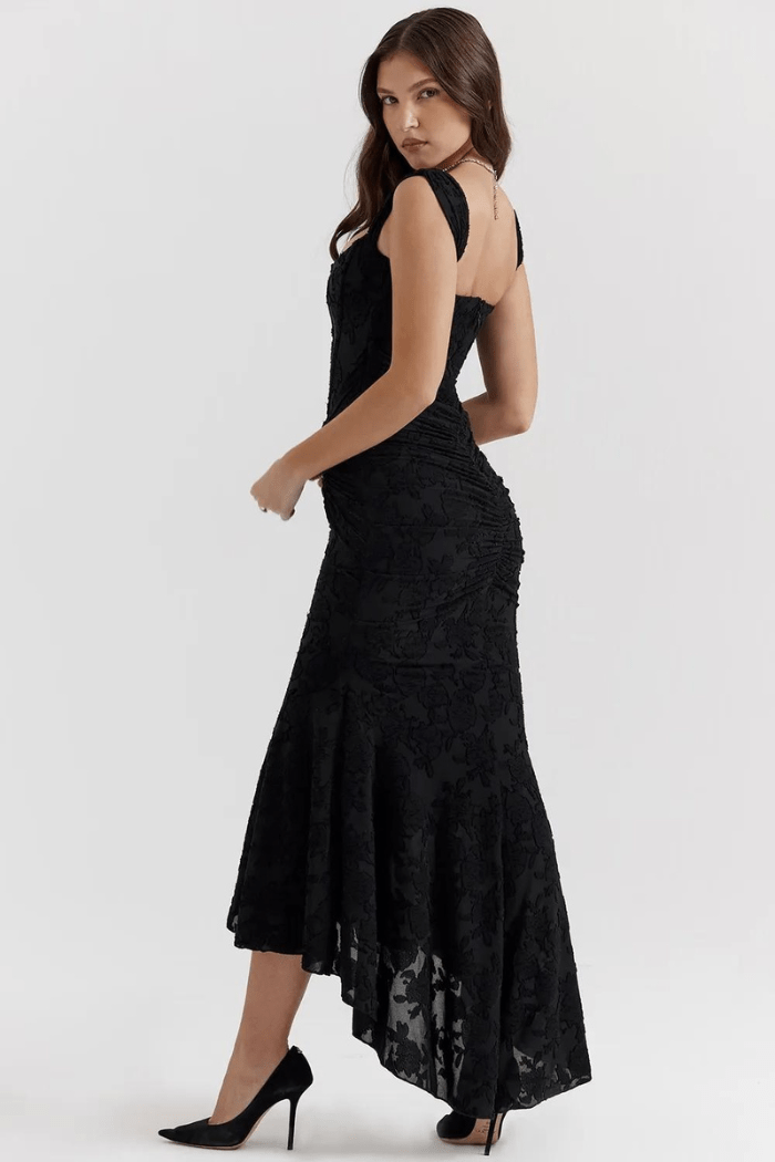 Lace Corset Wedding Guest Midi Dress for Women