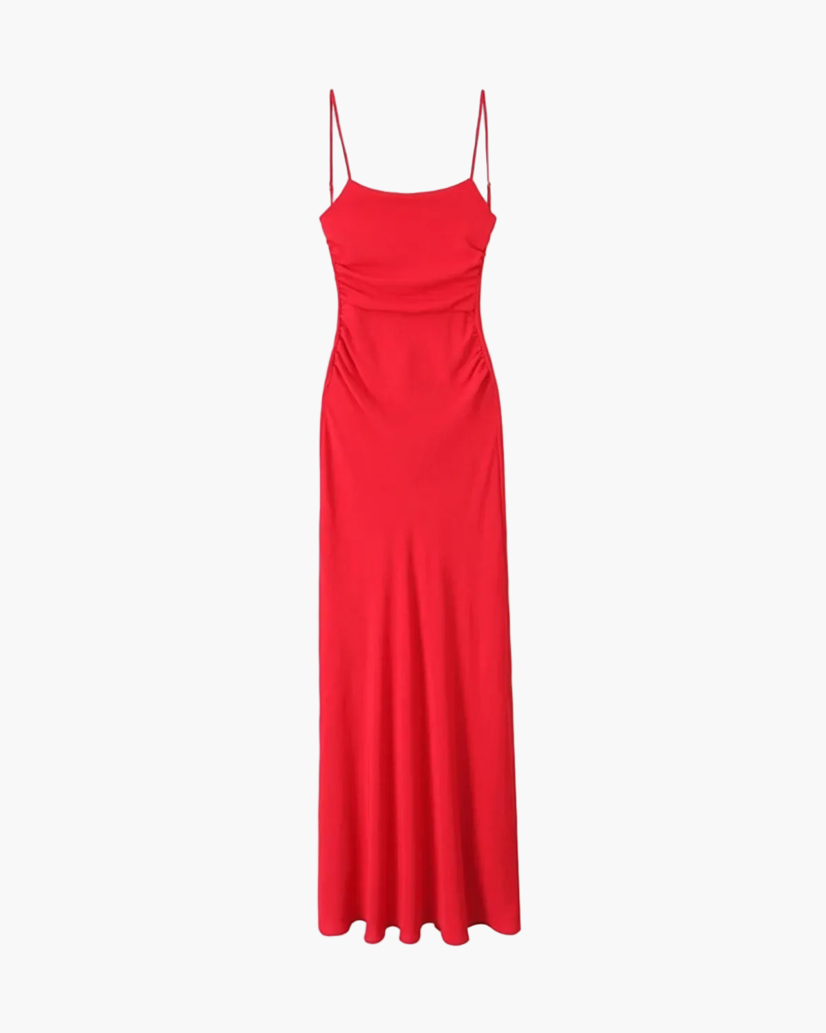 Satin Backless Dress with Thin Straps for Women