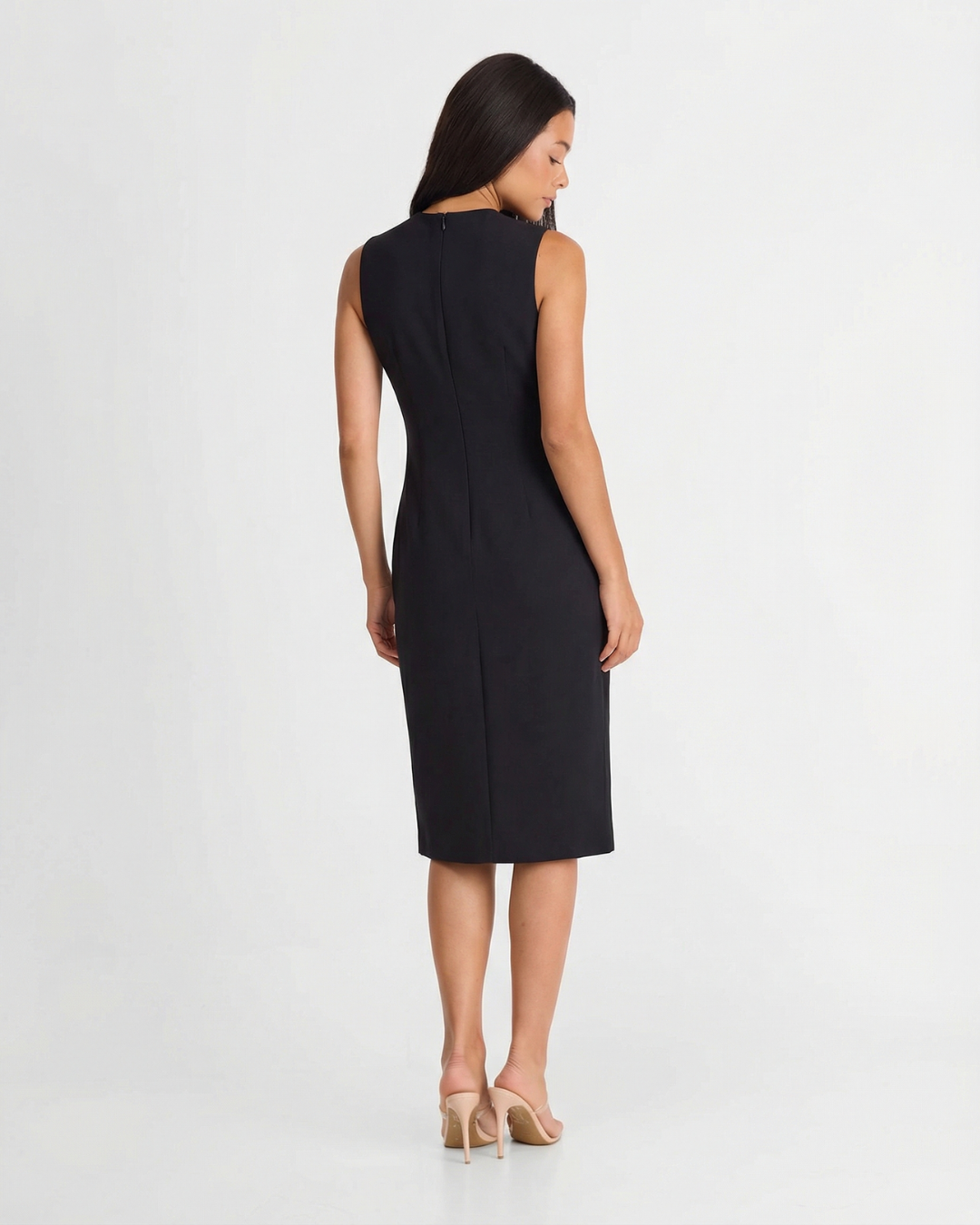 Button Down Midi Dress with Waist Belt for Women