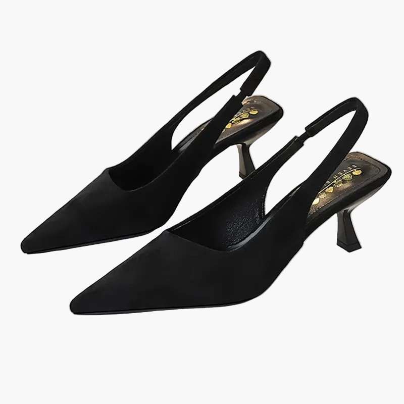 Pointed Toe Kitten Heels Slingback for Women