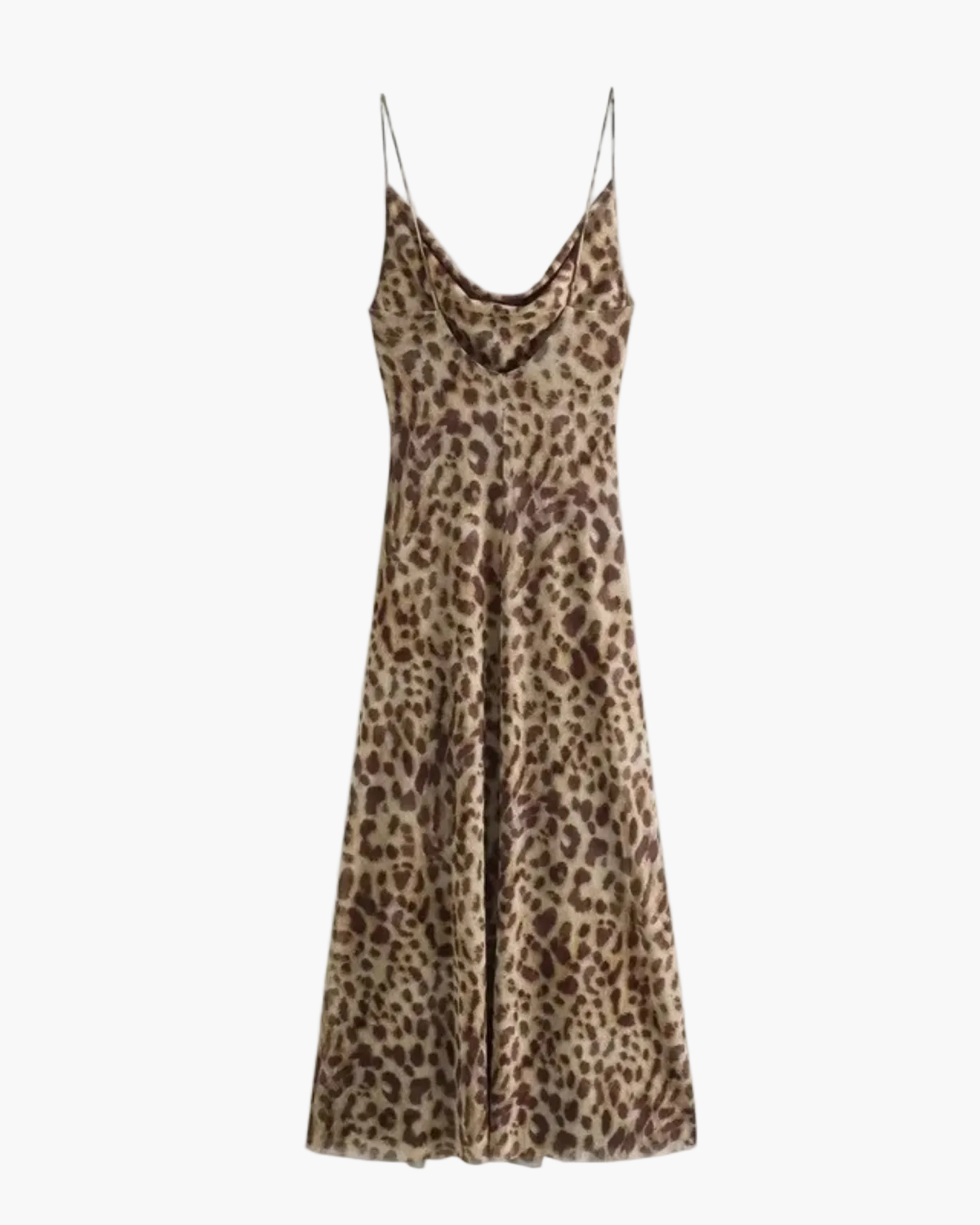 Printed Summer Dress with Cowl Neckline for Women