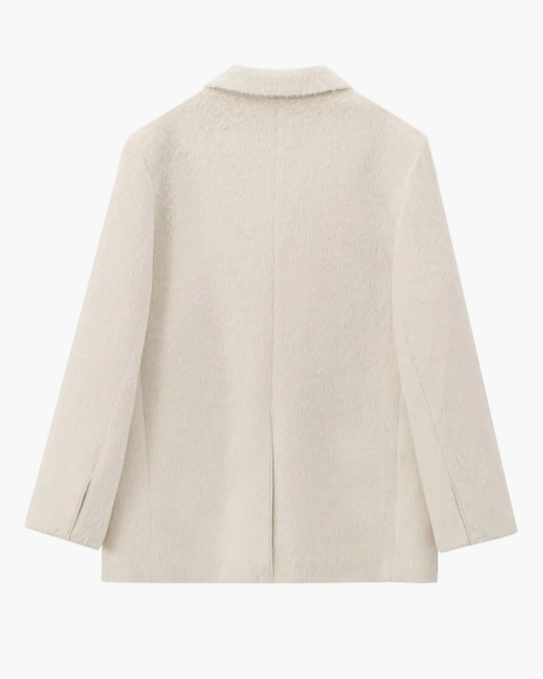 Faux Fur Oversized Blazer with Flap Pockets for Women