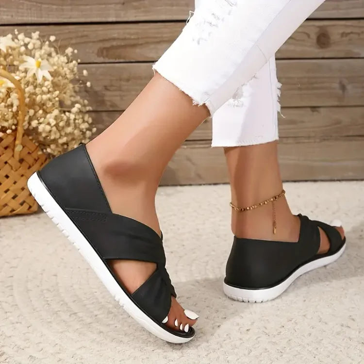 Open Toe Crossover Sandals for Women