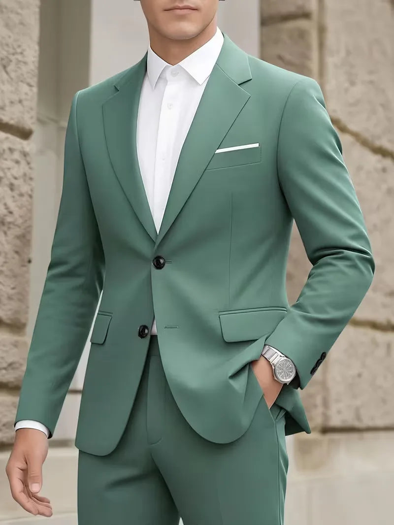 Slim Fit Suit Set for Men