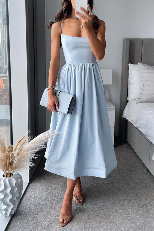 Sleeveless A-Line Wedding Guest Maxi Dress for Women