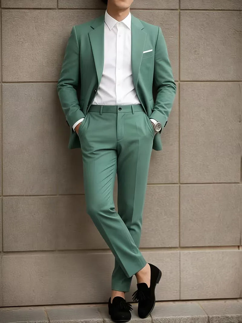 Slim Fit Suit Set for Men