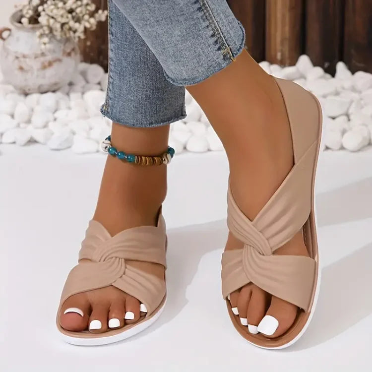 Open Toe Crossover Sandals for Women