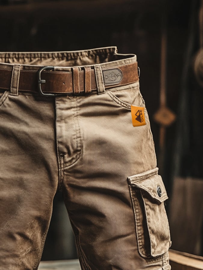 Cargo Shorts with Utility Pockets for Men