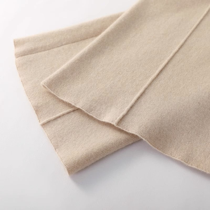 Knitted Drawstring Wide Leg Trousers for Women