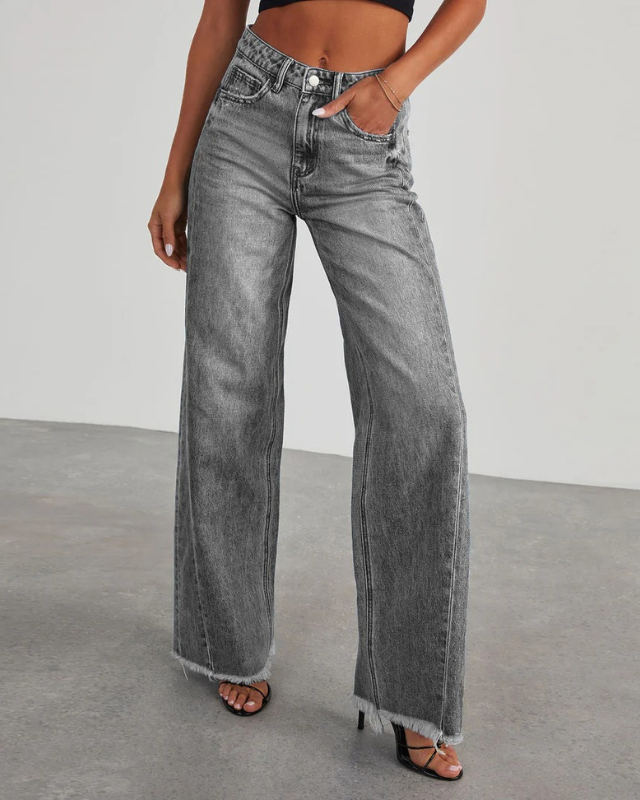 High Rise Straight Leg Jeans for Women